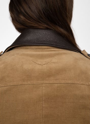 Veste droite côtelée en coton mélangé ZADIG&VOLTAIRE Beige